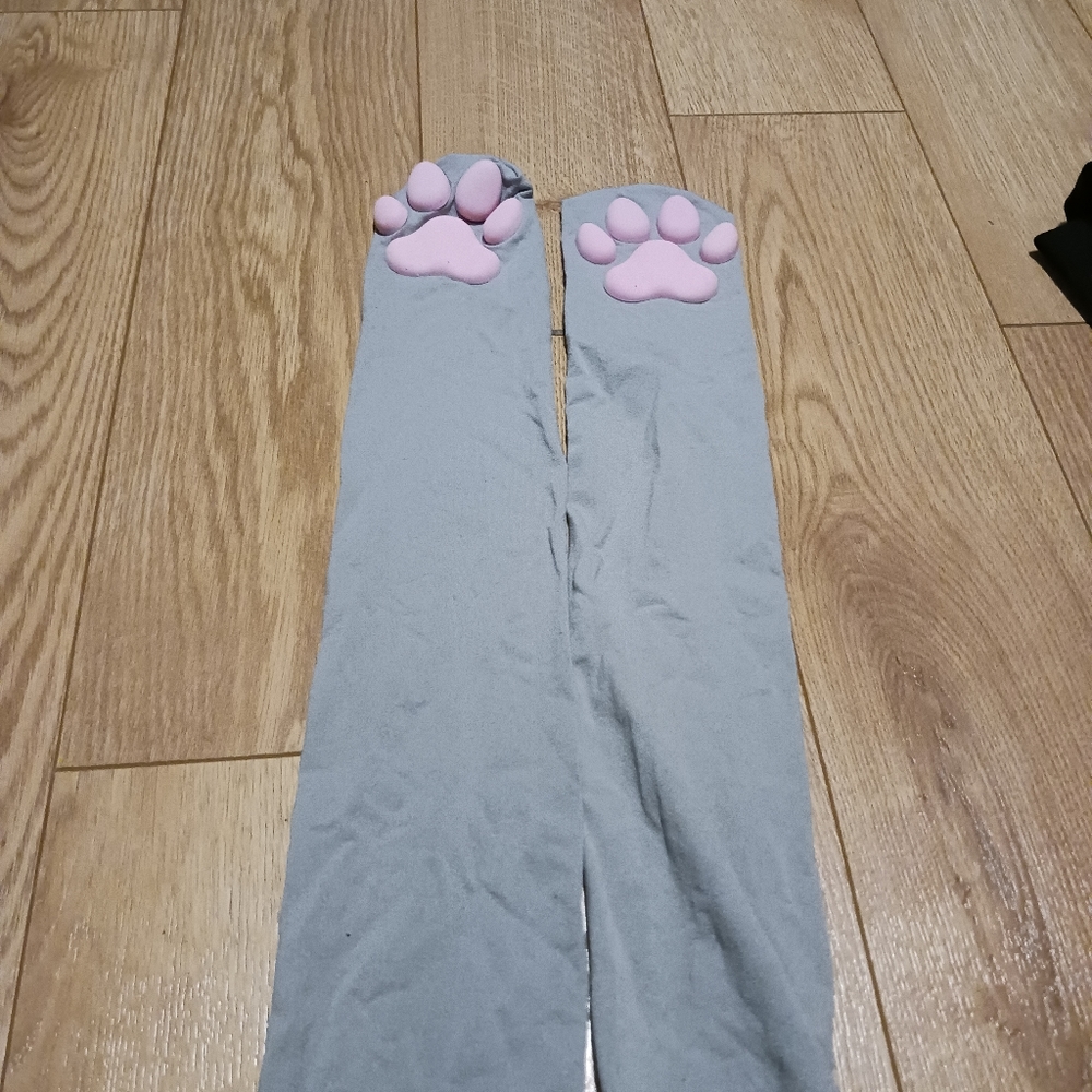 Kitten Paw Pad High Knee Socks